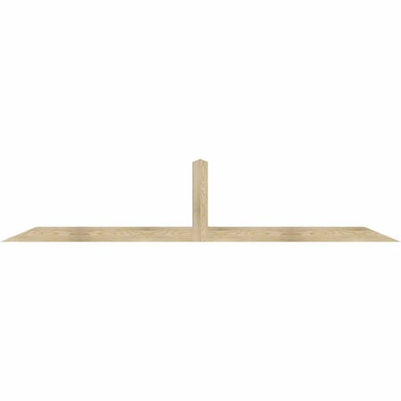 Ekena Millwork Portland Rough Sawn Timber Gable Bracket, Douglas Fir, 108"W x 22"H x 4"D x 4"F, 5/12 Pitch GBW108X22X0404POR00RDF
